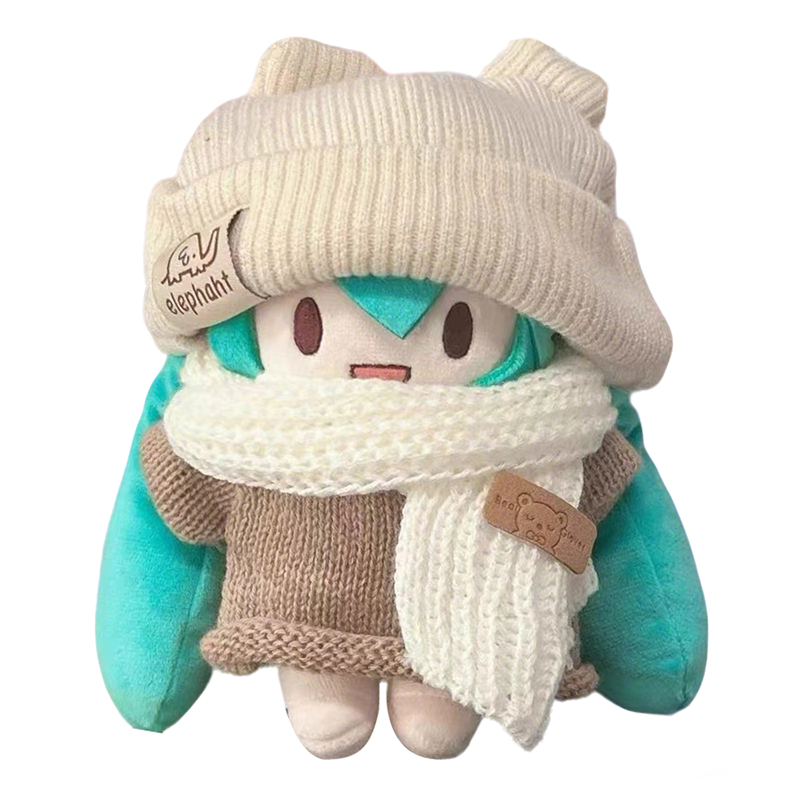 日本MOSO初音未来fufu棉花娃娃可爱毛绒玩偶公仔穿衣生日礼物女生