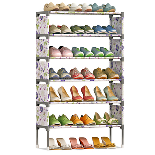 索尔诺简易多层鞋架 组装防尘鞋柜简约现代经济型铁艺收纳架子J
