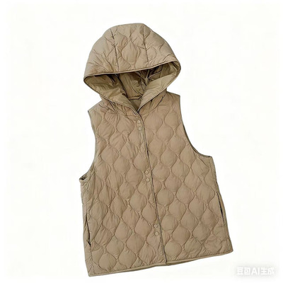 葫芦纹轻薄羽绒服马甲外套