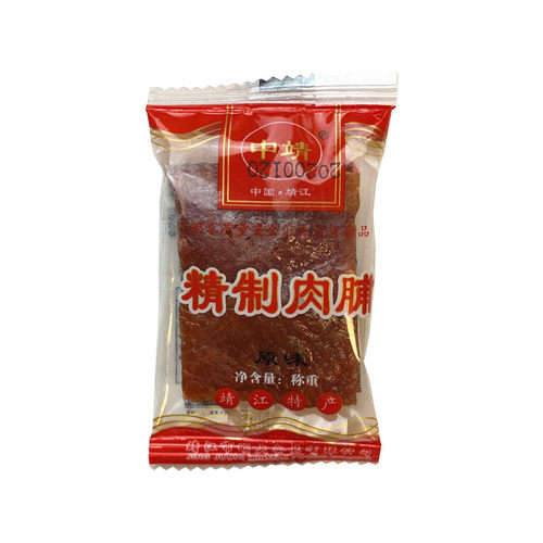 靖江特产中靖原味精制猪肉脯肉干500克独立小包零食蜜汁香辣