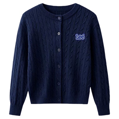 Leekids百搭开衫针织衫