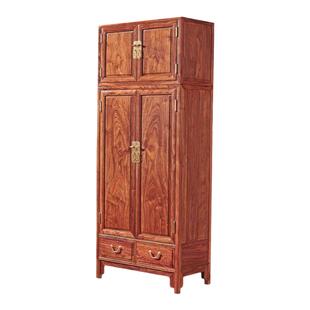 红木衣柜新中式刺猬紫檀顶箱柜花梨木家用卧室组合衣橱小衣柜家具