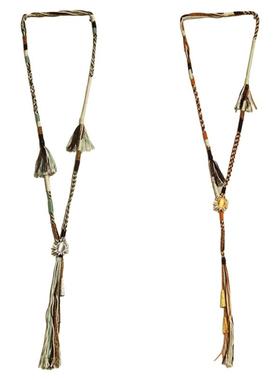 旭日流浪编绳长款项链挂绳海边度假高级感休闲项链