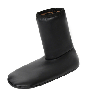 成人保暖袜套女男冬季加绒加厚地板袜防滑底高筒皮袜防水室内袜套