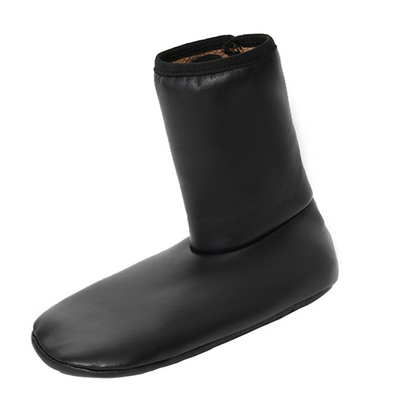 忆盟保暖男女PU保暖皮袜加厚