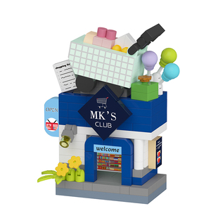 百货海鲜街景系列积木小颗粒益智解压拼装玩具女孩子生日礼物奖品