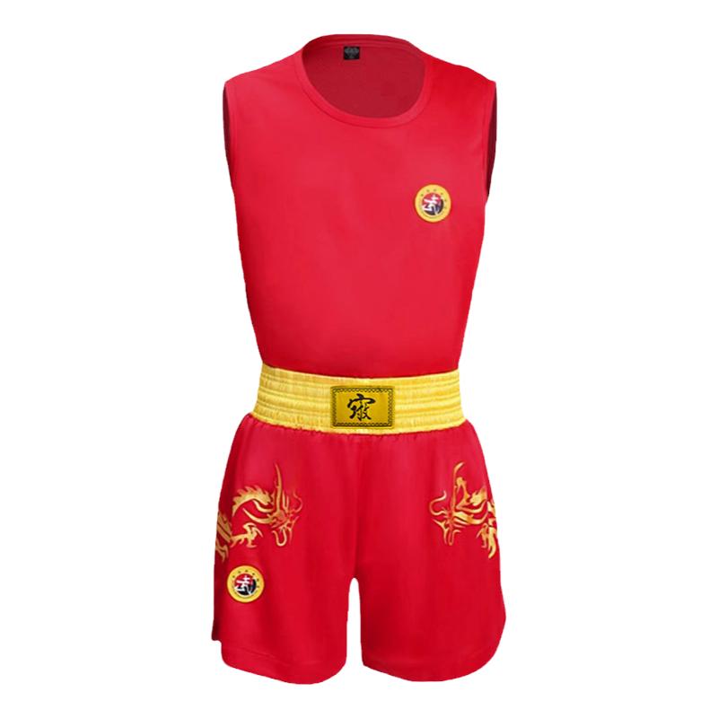 比赛龙服散打服男女套装拳击服儿童凤服比赛训练服上衣裤子短裤