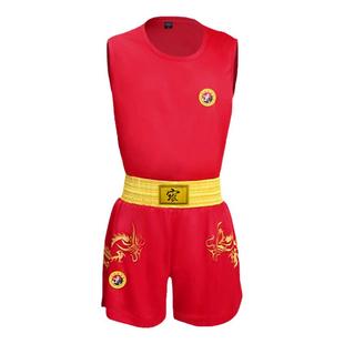 比赛龙服散打服男女套装拳击服儿童凤服比赛训练服上衣裤子短裤