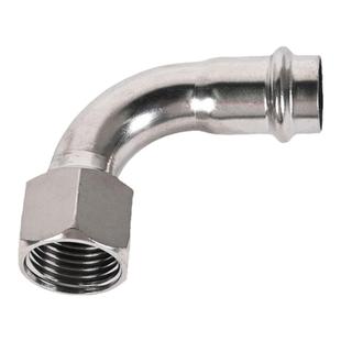 304不锈钢双卡压管件内丝弯头内螺纹90度转换内牙接头薄壁水管弯