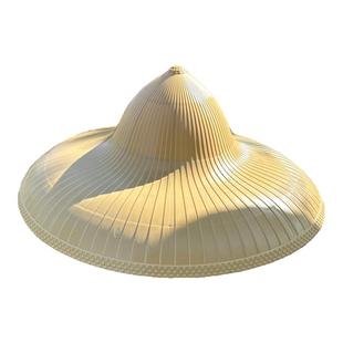 防水遮雨户外防晒男女通用四季可戴田园劳动大檐林冲帽海南斗笠帽