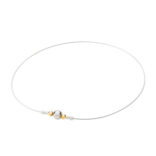 法藤日本进口羽生结弦冰演镜面七星连珠钢丝项环项圈防水防汗超轻