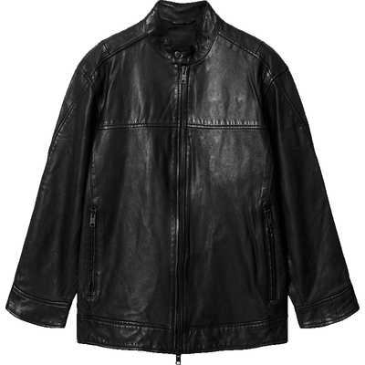 ALLSAINTS男士宽松皮衣夹克