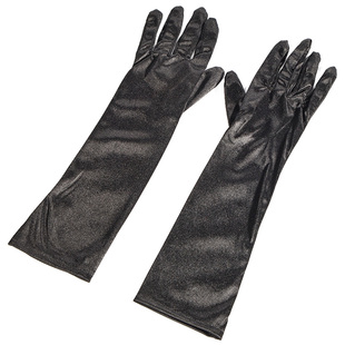 晚装礼服礼仪舞台舞蹈年会表演手套新娘结婚造型拍照绸缎长款手套