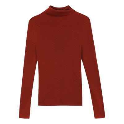 PAPERLLL辛间羊毛高领打底衫女2025新款秋季修身黑色针织内搭上衣