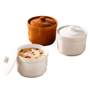 瓦罐汤炖盅家用隔水炖陶瓷罐带盖一人份小炖汤盅炖罐煲汤蒸蛋盅碗