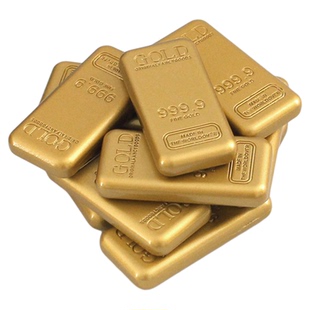 【现货】 三角洲行动周边 万足金条模型合金实心金砖收藏游戏道具