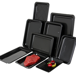 真空贴体包装盒托盘加厚超市一次性生鲜长方形塑料牛排羊肉打包盒