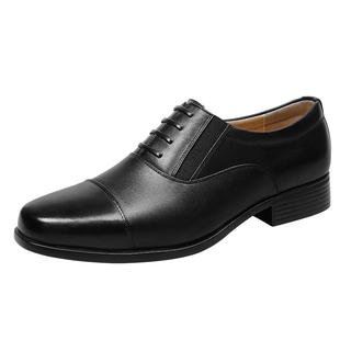 强人3515三接头皮鞋男商务正装透气真皮三节头皮鞋头层牛皮德比鞋