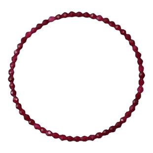 超正红宝石切面手链红色玉髓水晶手串3mm极细红绳转运珠轻奢精致