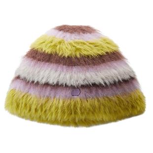 蕉内502Color女士撞色渔夫帽护耳多巴胺针织帽冬新款加厚毛绒帽子