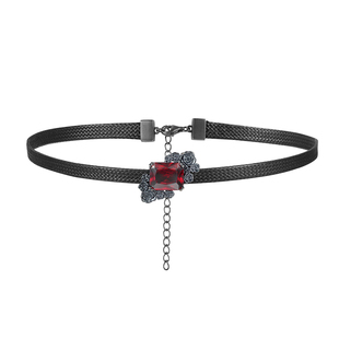 硬糖原创首饰紫色红色法式黑色玫瑰花细款choker颈饰女颈带项圈