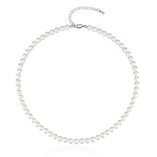 施家2mm小米珠细珍珠项链女2025新爆款baby珠颈链轻奢小众毛衣链