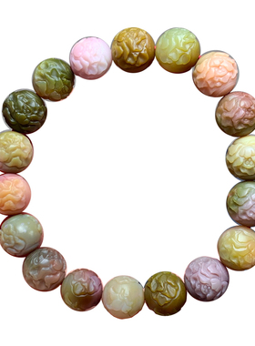 天然盐源玛瑙醒狮手链饰品送礼物