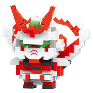 儿童益智拼装微颗粒高达机甲模型积木玩具男孩人仔机器人拼图礼物