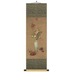 郎世宁午瑞图花鸟中式客厅书房装饰画花卉平安富贵餐厅玄关壁画