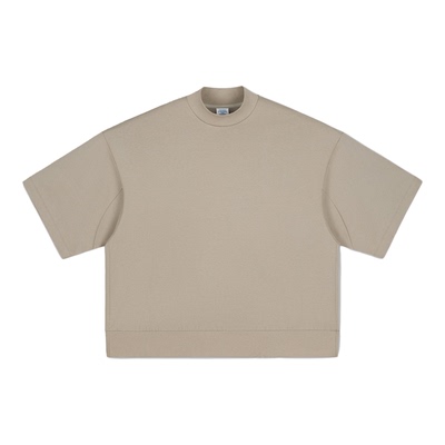 【FOG蝙蝠袖】纯棉小高领短袖T恤