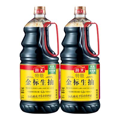 海天生抽酱油4.9L大桶超值装