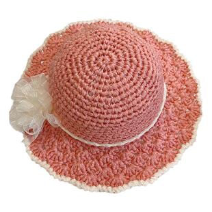 秀丝雅新款扇形花帽子diy女夏款防晒夏凉帽太阳帽雪纺纱带材料包