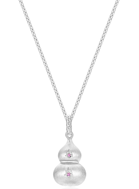 真我不凡S925红宝葫芦项链女