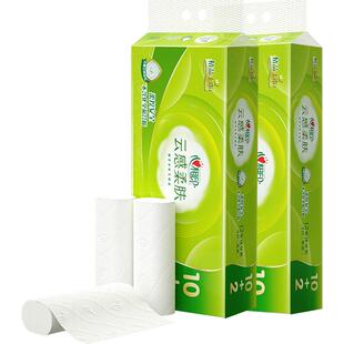 心相印无芯卷纸云感柔肤4层100克24卷加厚卫生纸巾厕纸手纸卷筒纸