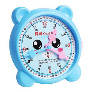 钟表模型时钟教具一二年级小学生表盘学具儿童数学启蒙专用三针联动学习器认知认识学认时间教学用品用具上册