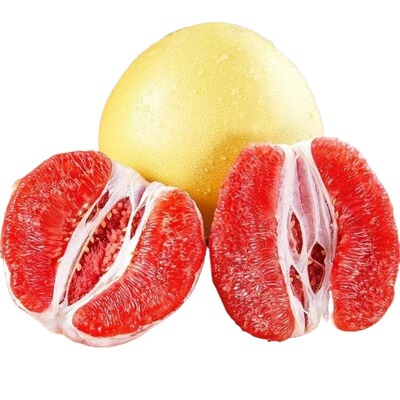 红心柚子皮薄肉厚清甜多汁