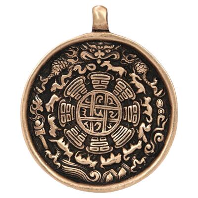 西藏热销手工利玛铜九宫八卦牌