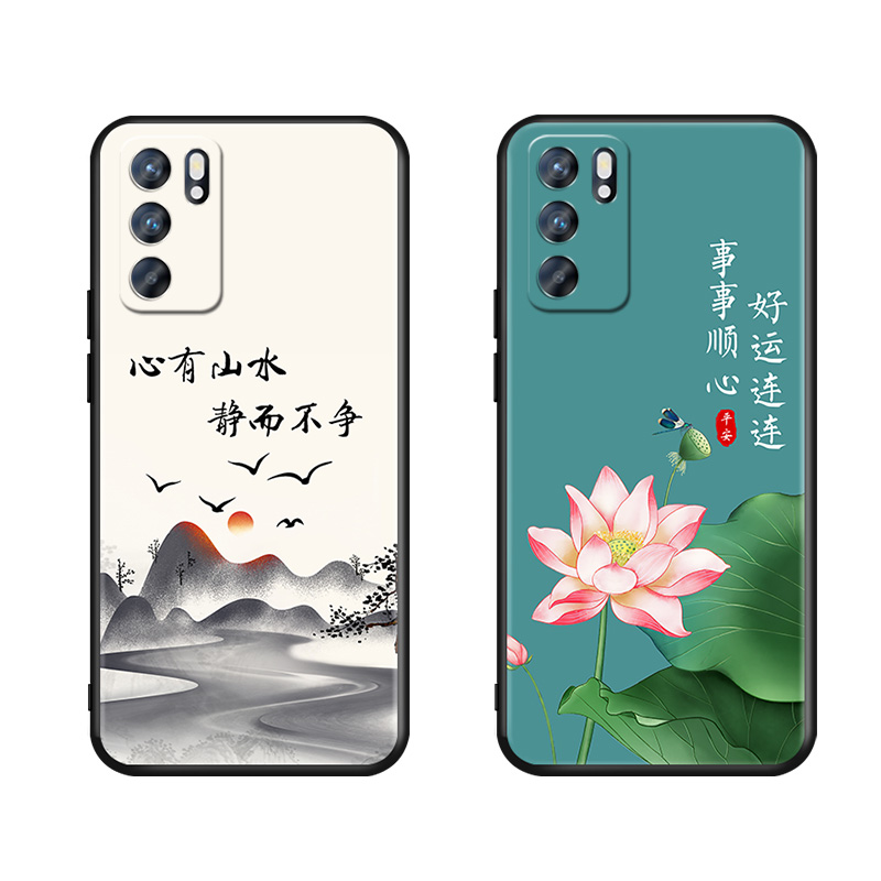luckrider适用于opporeno6pro手机壳。0PP0Ren06pr0创意oop r6pro 5g艺术remo6pro硅胶Reno6pro全包PEPM00防