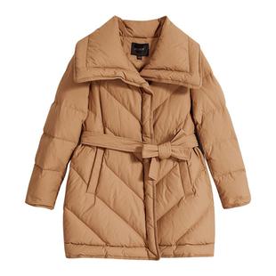 【聚暖白鹅绒】YINER音儿女装冬季保暖一手长翻领羽绒服