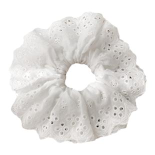 新年款红色法式大肠发圈头绳女2025新款高级感蕾丝丸子头马尾头花