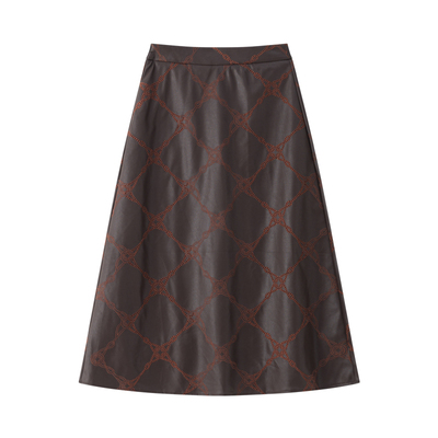 CHICJOJO复古质感皮革半身裙