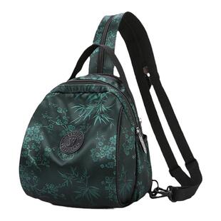 印花时尚休闲百搭女士轻便单肩包洋气复古多功能双肩背包斜跨胸包