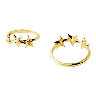 Mouhooland暮后之地海星星戒指925银原创小众国潮镶钻对戒情侣款