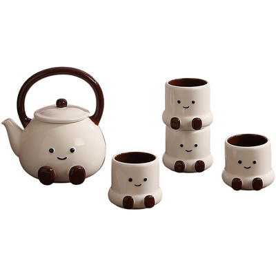 可爱胖胖陶瓷茶壶茶具套装伴手礼