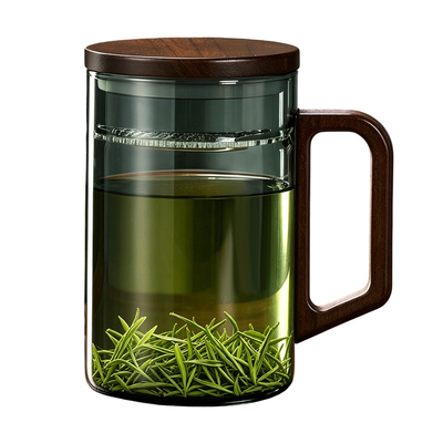 月牙过滤加大容量茶水分离泡茶杯