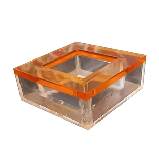 悬浮水晶方形亚克力鱼缸喂食圈鱼儿投食圈鱼粮投食器鱼食静风听海