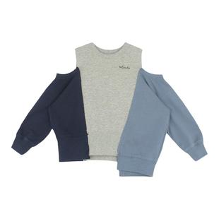 大耳象女童不对称撞色拼接卫衣春季新款时髦个性上衣