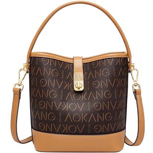 奥康水桶包2025新款包包时尚轻奢手提包女式大容量斜挎包百搭女包