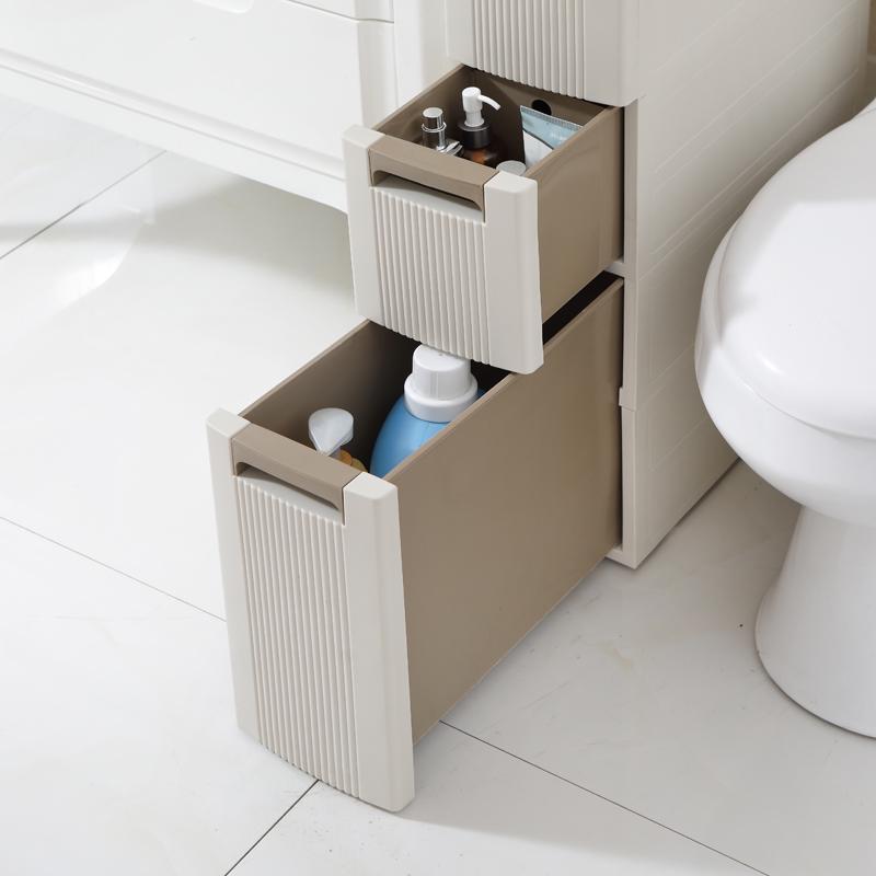 夹缝收纳窄柜厨房缝隙门后超薄抽拉式夹缝储物柜卫生间浴室置物架