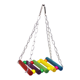 鹦鹉玩具套装秋千吊环玄风虎皮鸟儿玩具用品梯子绳索鸟笼装饰站架